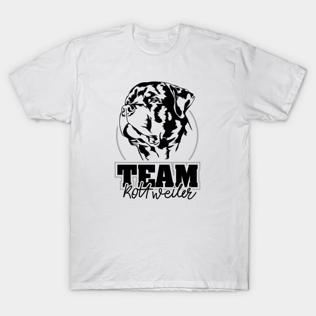 Rottweiler Team dog sport portrait gift T-Shirt by wilsigns